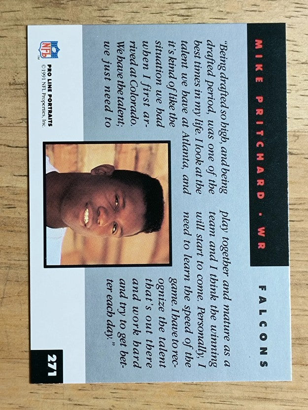 1991 Pro Line Portraits #271 Mike Pritchard RC