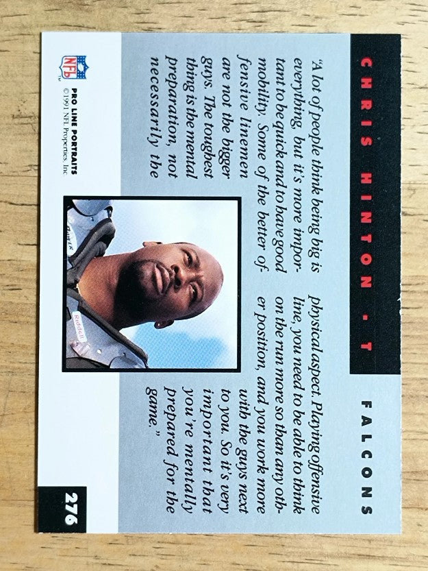 1991 Pro Line Portraits #276 Chris Hinton