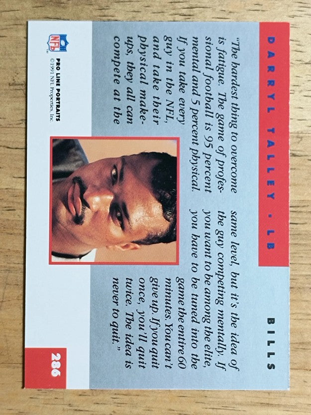 1991 Pro Line Portraits #286 Darryl Talley