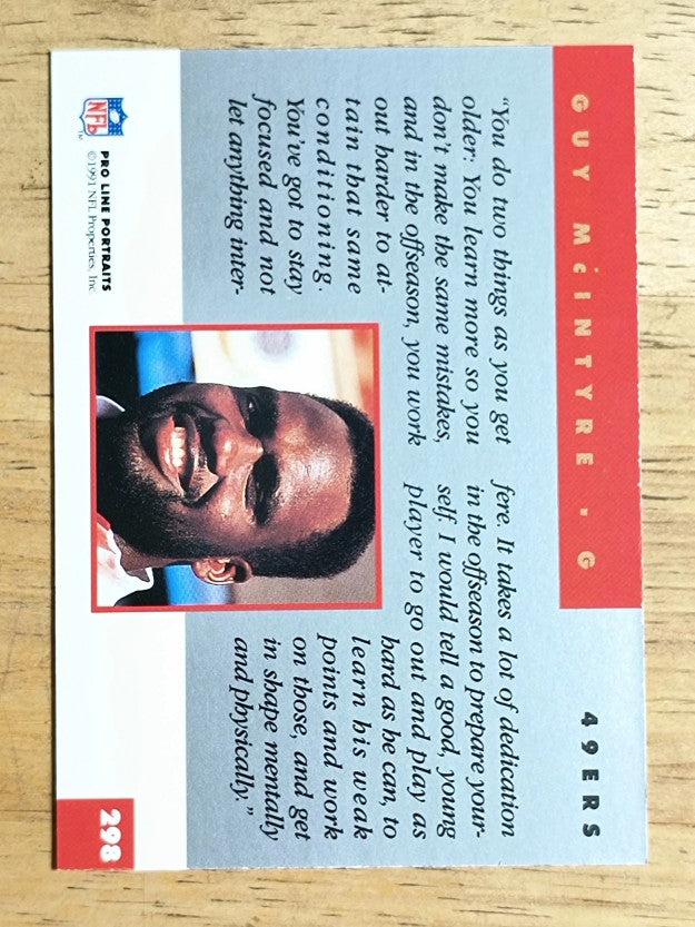 1991 Pro Line Portraits #298 Guy McIntyre
