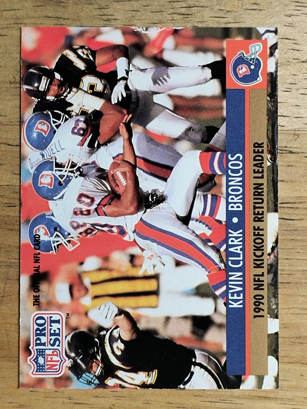 1991 Pro Set #17 Kevin Clark RC/NFL Kickoff Return Leader