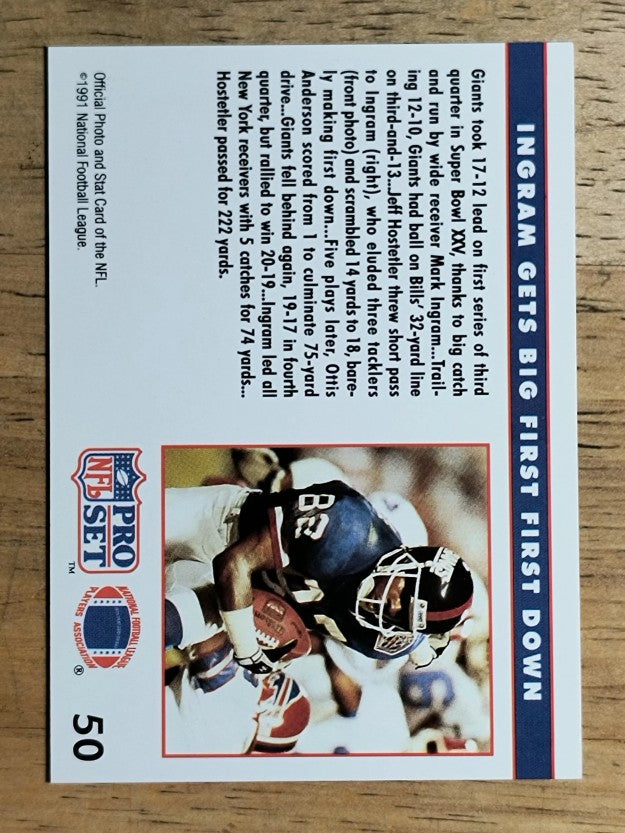 1991 Pro Set #50 Mark Ingram SB