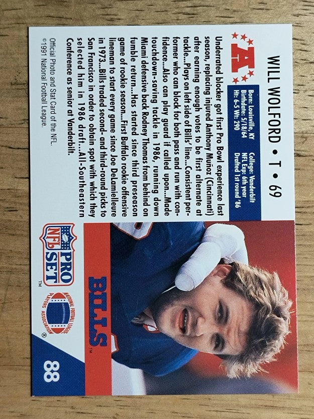 1991 Pro Set #88 Will Wolford