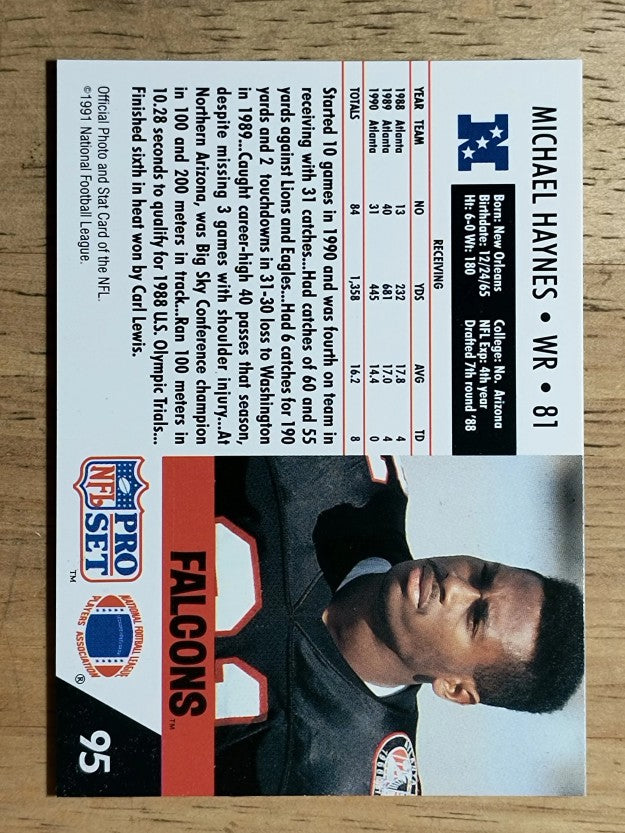 1991 Pro Set #95 Michael Haynes