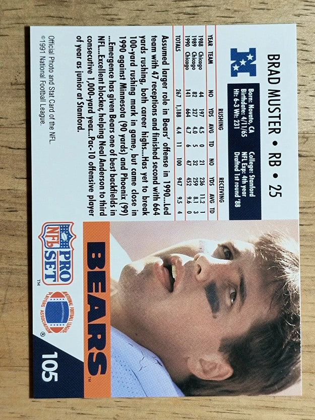 1991 Pro Set #105 Brad Muster