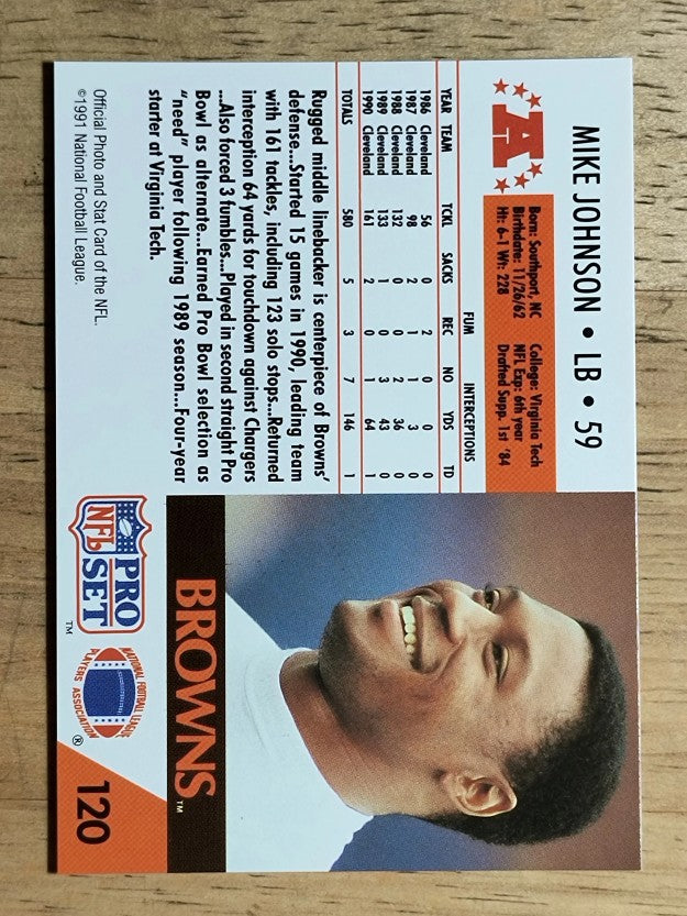1991 Pro Set #120 Mike Johnson