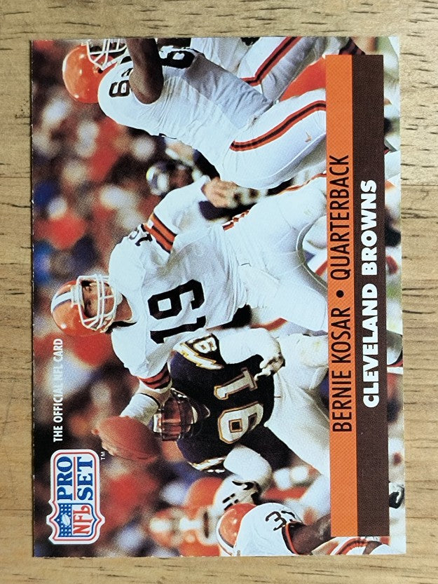 1991 Pro Set #121A Bernie Kosar/NFLPA logo on back