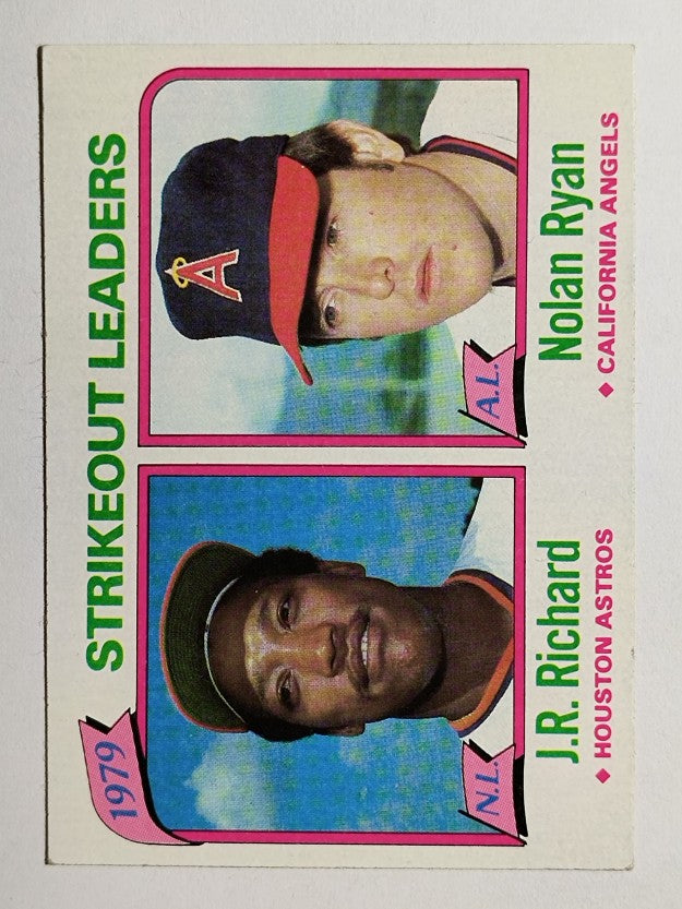 1980 Topps #206 Strikeout Leaders/J.R. Richard/Nolan Ryan (NM)