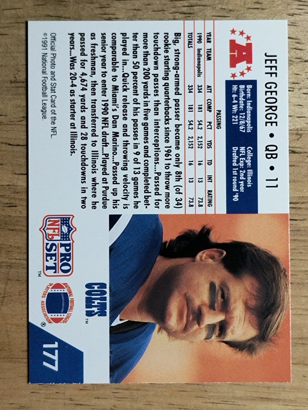 1991 Pro Set #177 Jeff George