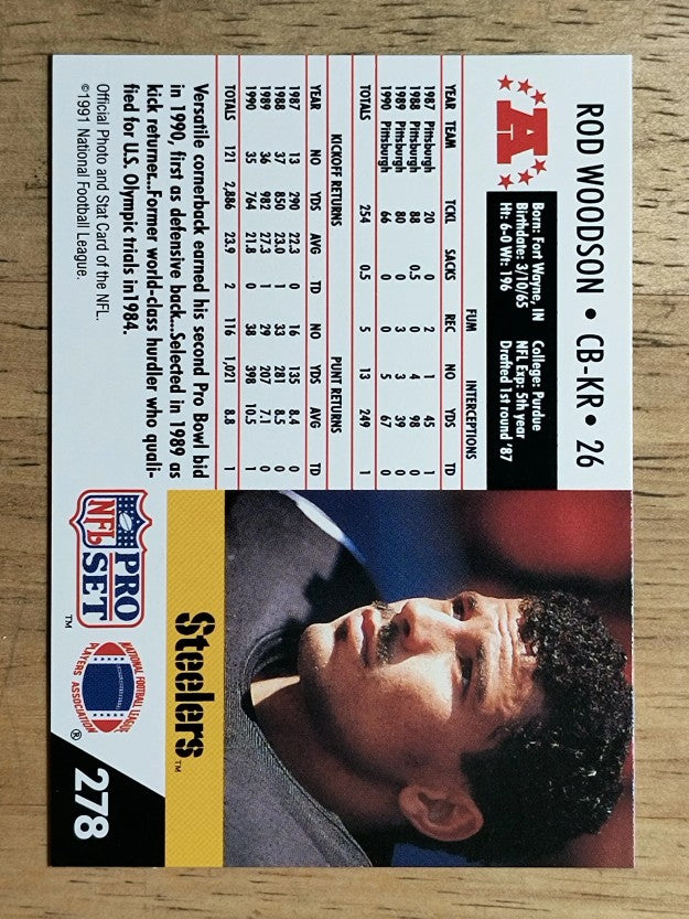 1991 Pro Set #278 Rod Woodson