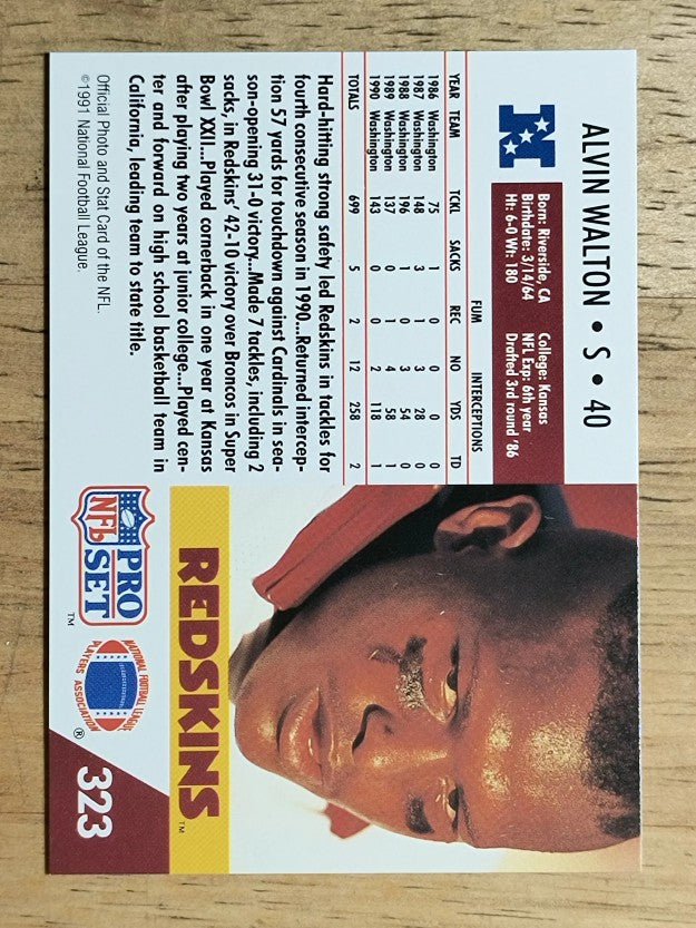 1991 Pro Set #323 Alvin Walton