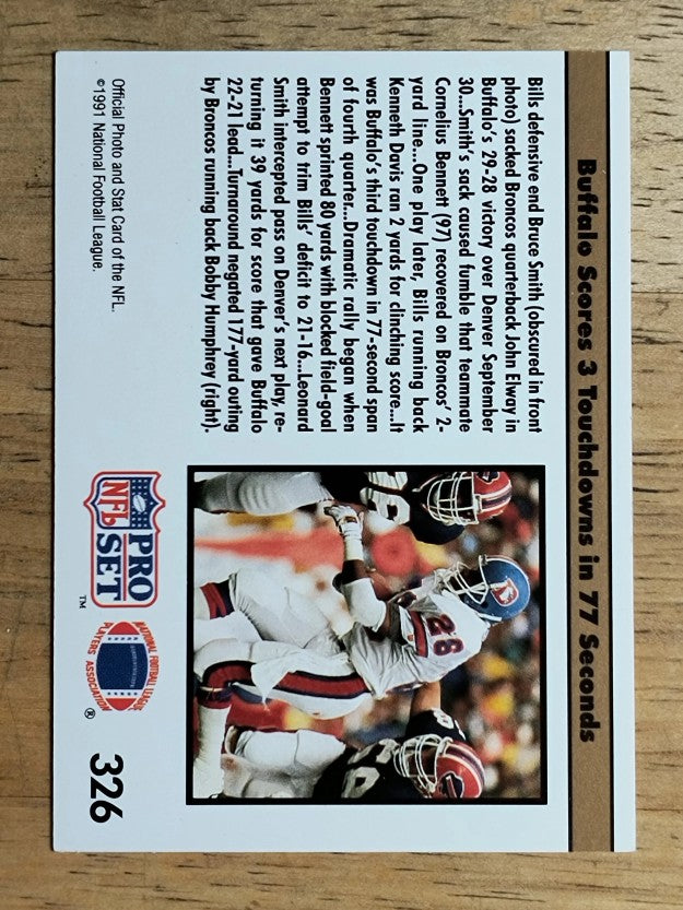1991 Pro Set #326A John Elway REP/NFLPA logo on back (NM)