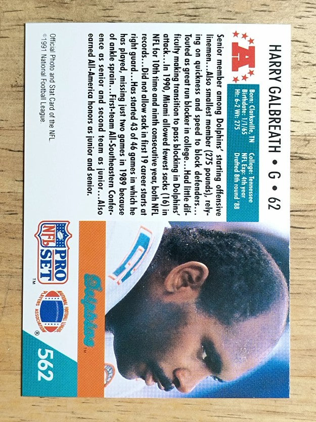 1991 Pro Set #562 Harry Galbreath