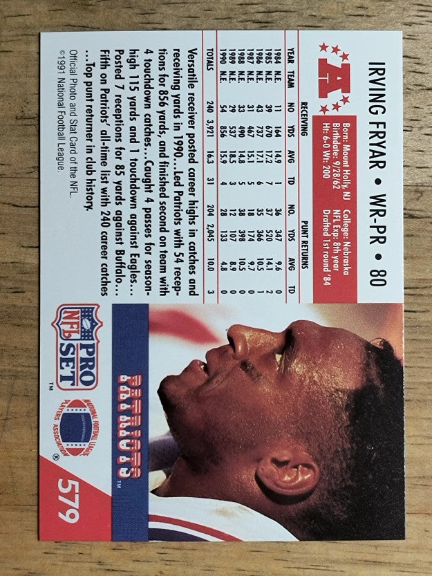 1991 Pro Set #579 Irving Fryar
