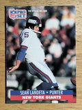 1991 Pro Set #598 Sean Landeta