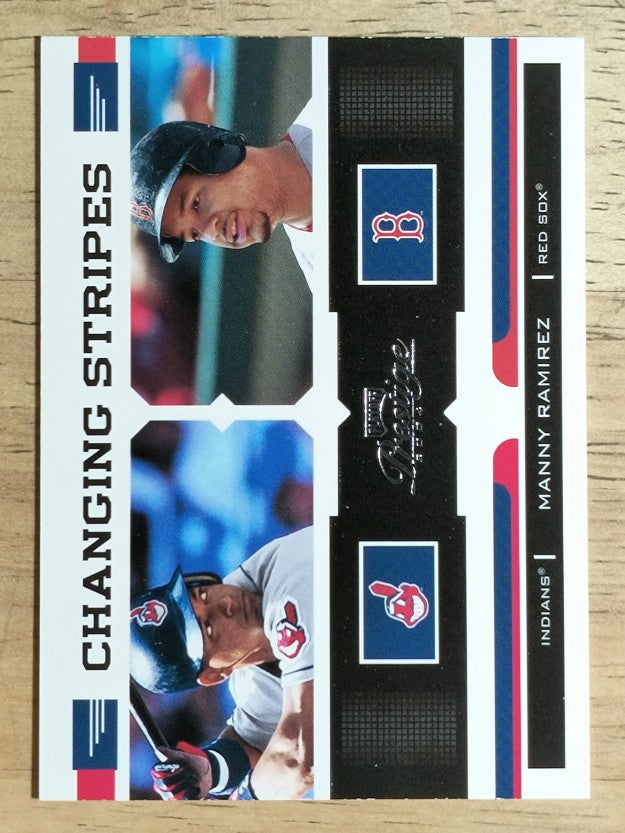 2004 Playoff Prestige Changing Stripes #16 Manny Ramirez Indians-Sox