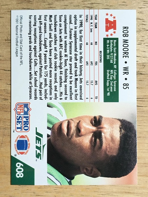 1991 Pro Set #608 Rob Moore