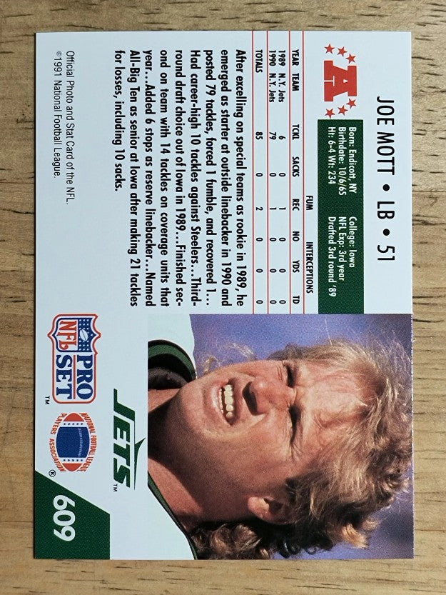 1991 Pro Set #609 Joe Mott
