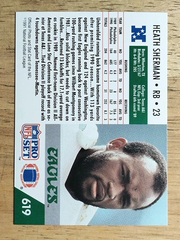 1991 Pro Set #619 Heath Sherman