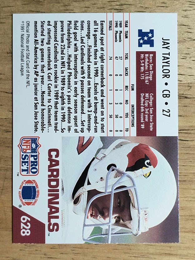 1991 Pro Set #628 Jay Taylor RC