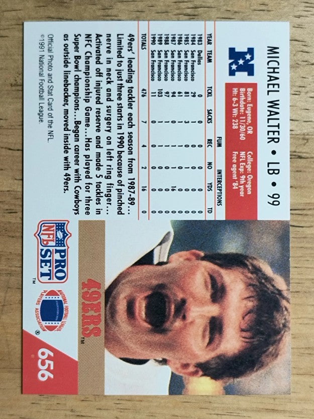 1991 Pro Set #656 Michael Walter