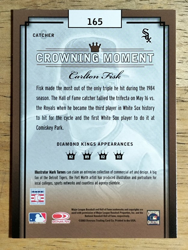 2003 Diamond Kings #165 Carlton Fisk RET