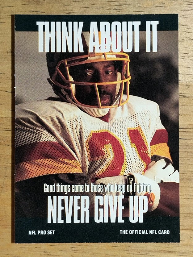 1991 Pro Set #722 Earnest Byner/Never Give Up