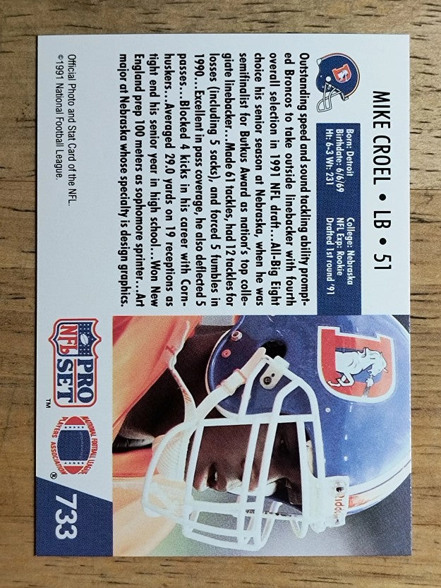 1991 Pro Set #733 Mike Croel RC
