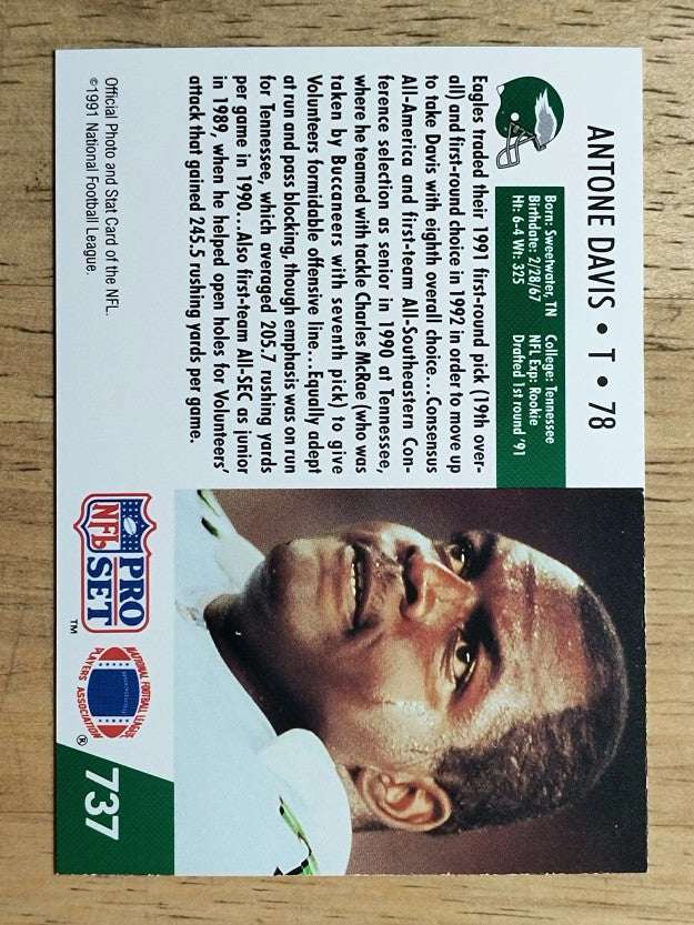 1991 Pro Set #737 Antone Davis RC