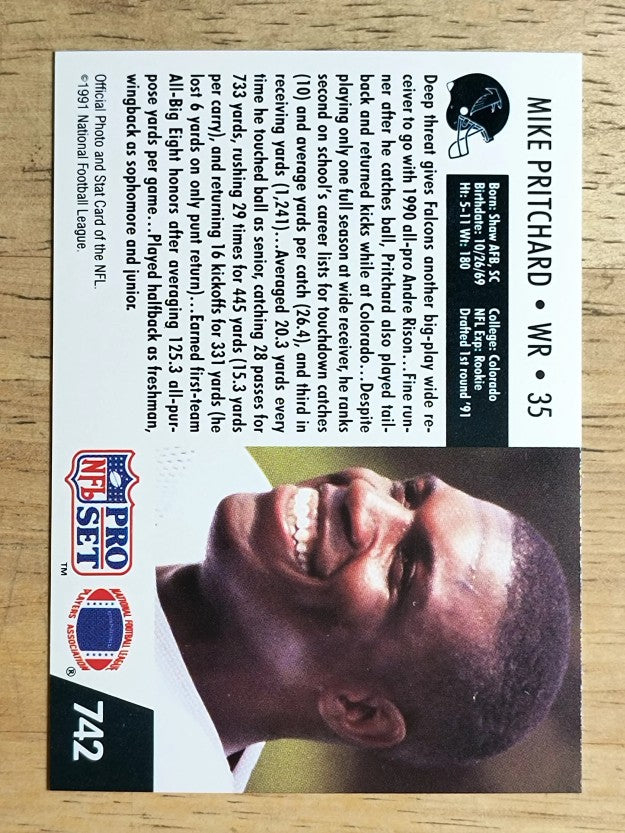 1991 Pro Set #742 Mike Pritchard RC