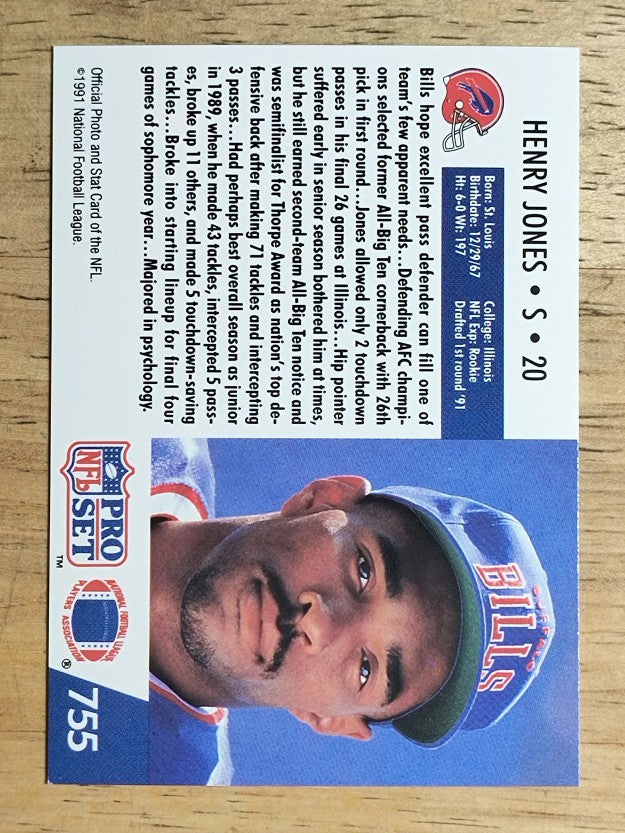1991 Pro Set #755 Henry Jones RC