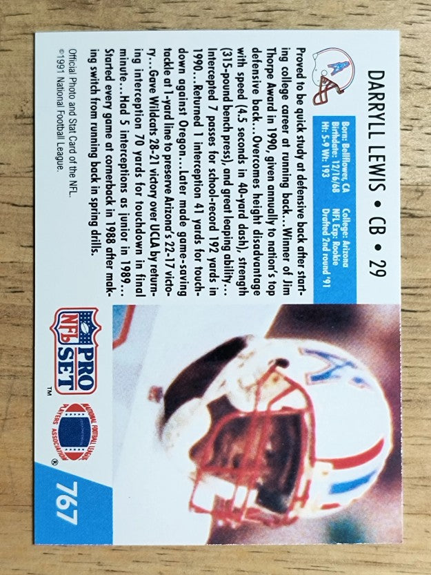 1991 Pro Set #767 Darryll Lewis