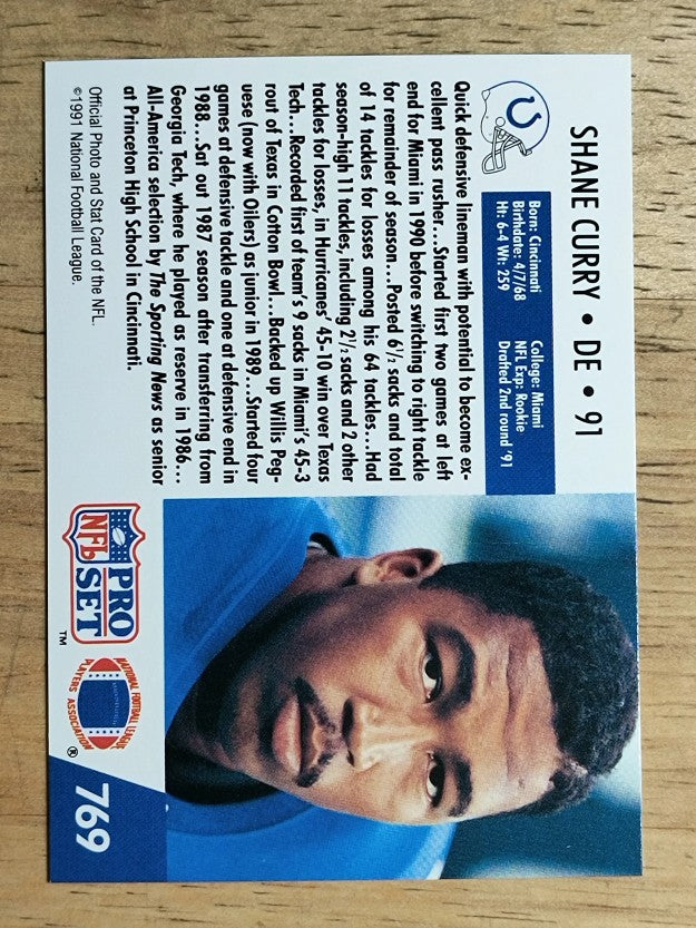 1991 Pro Set #769 Shane Curry