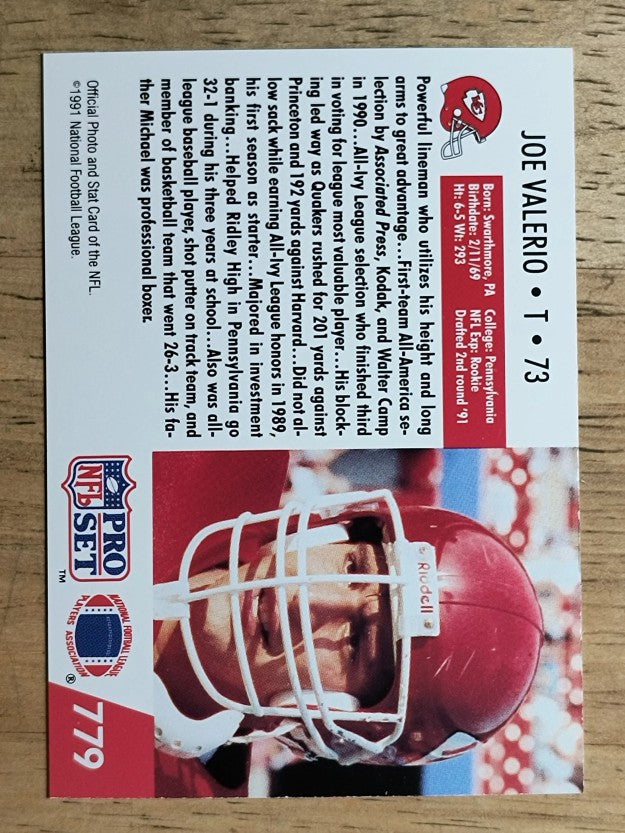 1991 Pro Set #779 Joe Valerio RC