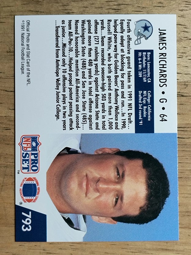 1991 Pro Set #793 James Richard RC
