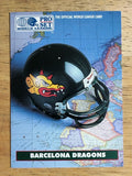 1991 Pro Set WLAF Helmets #1 Barcelona Dragons