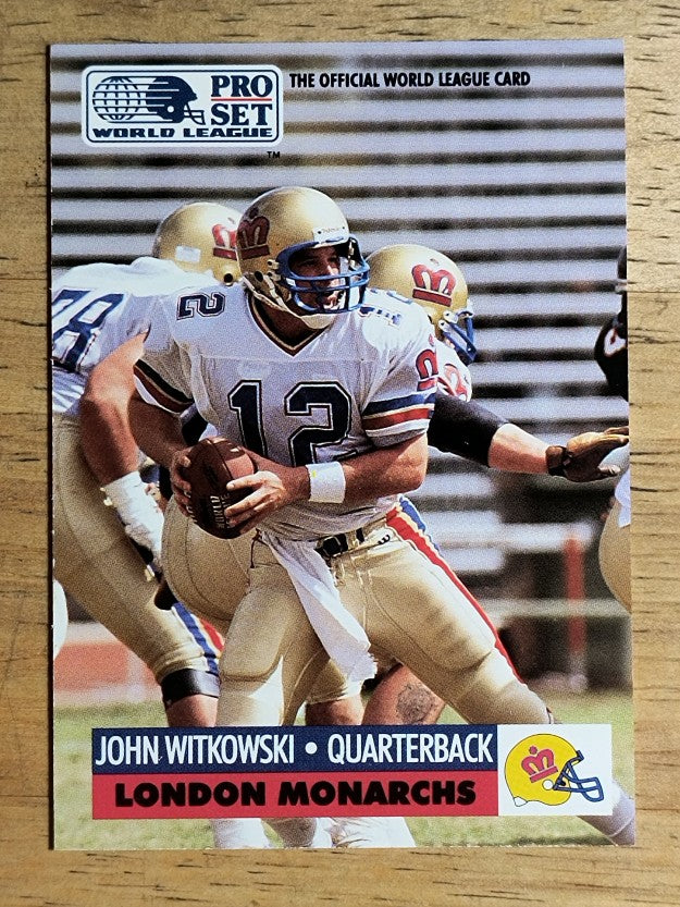 1991 Pro Set WLAF Inserts #14 John Witkowski