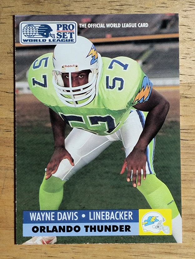 1991 Pro Set WLAF Inserts #23 Wayne Davis LB