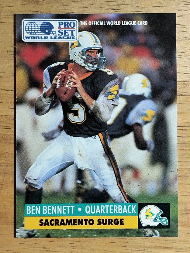 1991 Pro Set WLAF Inserts #28 Ben Bennett