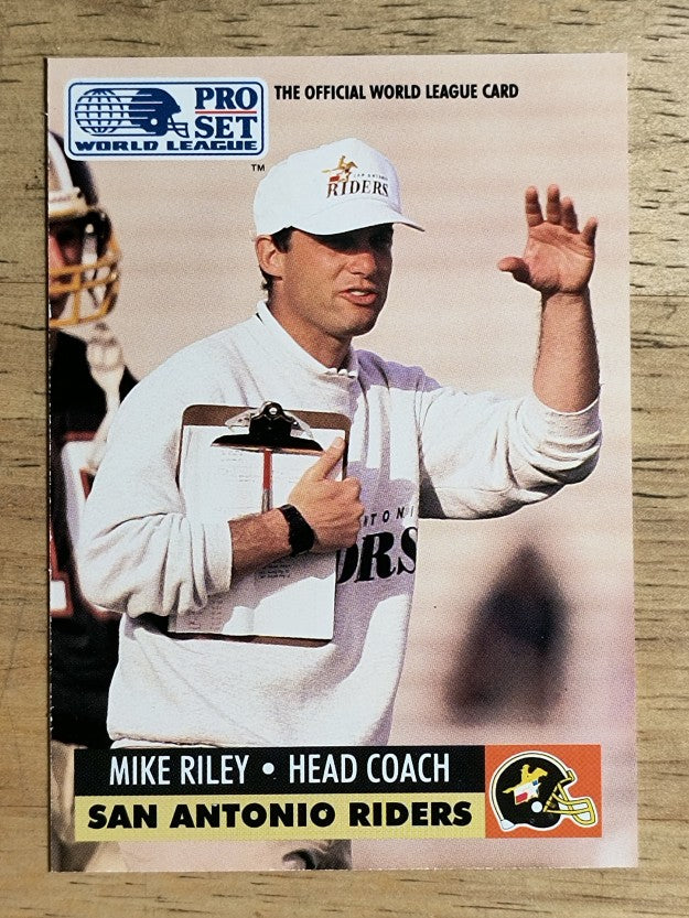 1991 Pro Set WLAF Inserts #30 Mike Riley CO