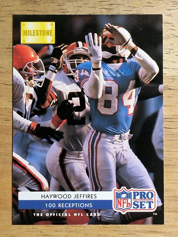 1992 Pro Set #19 Haywood Jeffires MILE/100 Receptions