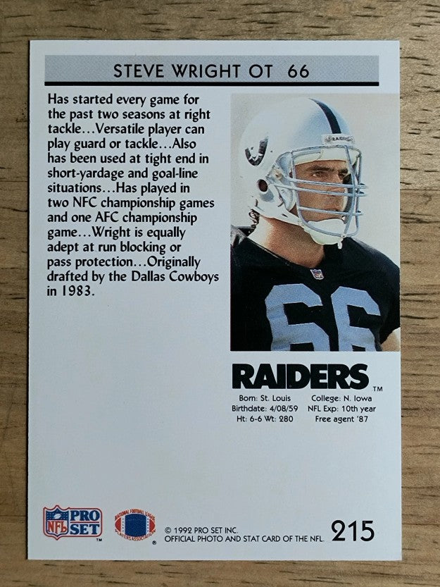 1992 Pro Set #215 Steve Wright