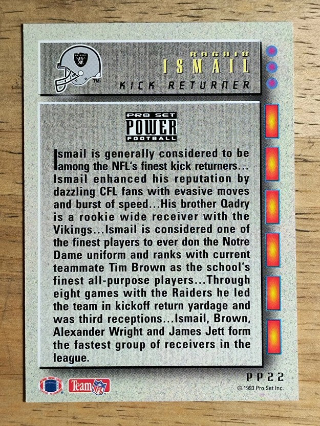 1993 Power Update Prospects #22 Rocket Ismail
