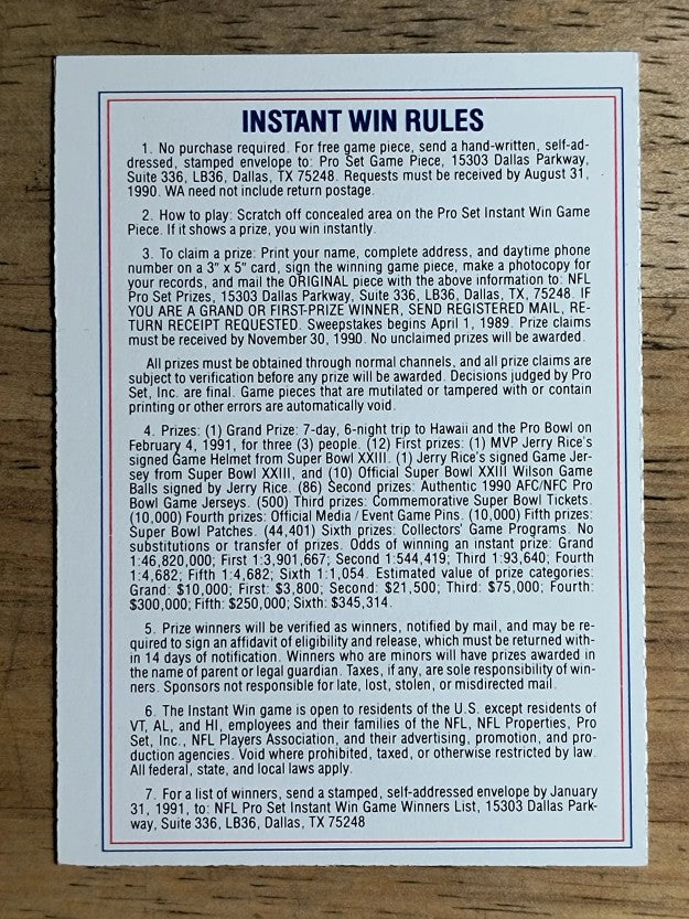 1989 Pro Set Playbook #I Playbook I