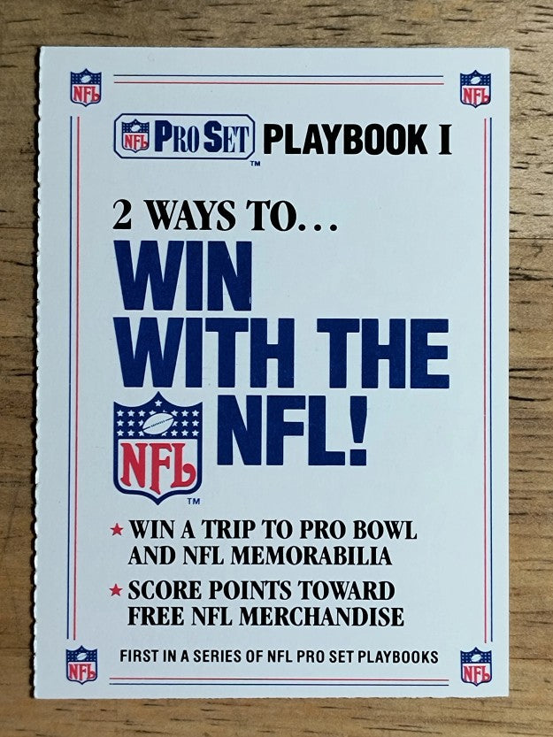 1989 Pro Set Playbook #I Playbook I