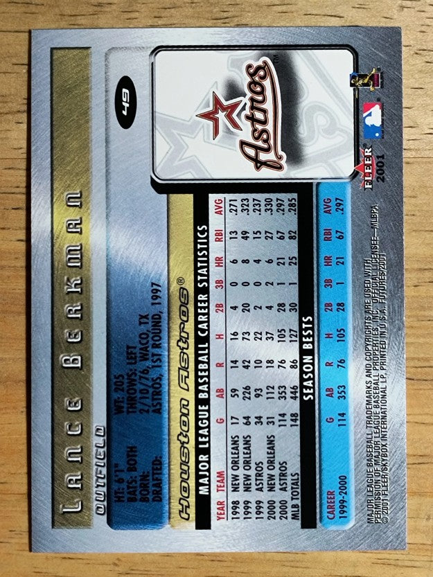 2001 Fleer Futures #49 Lance Berkman