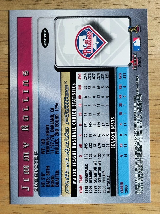 2001 Fleer Futures #208 Jimmy Rollins BF
