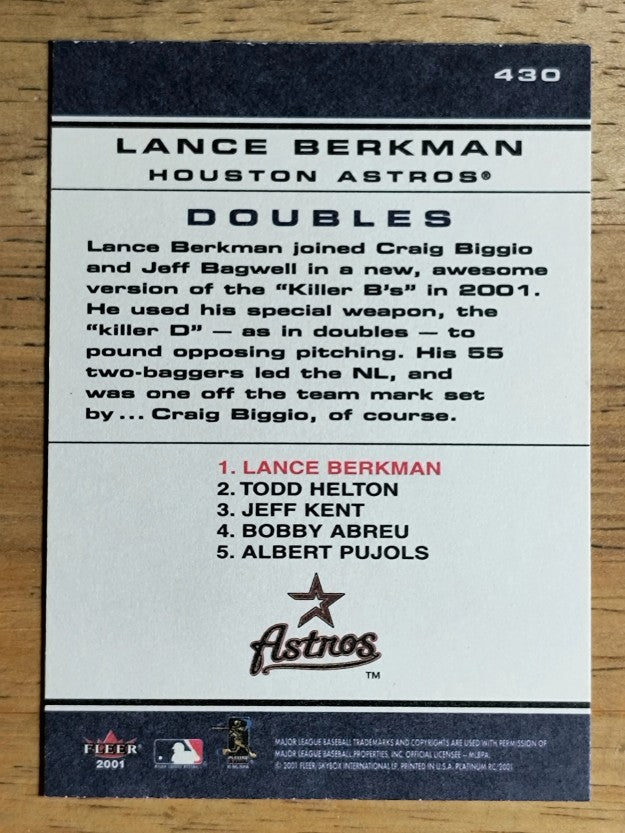 2001 Fleer Platinum #430 Lance Berkman
