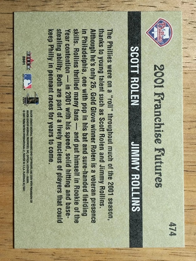 2001 Fleer Platinum #474 Scott Rolen/Jimmy Rollins FF