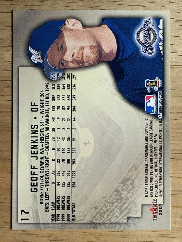 2001 Fleer Showcase #17 Geoff Jenkins